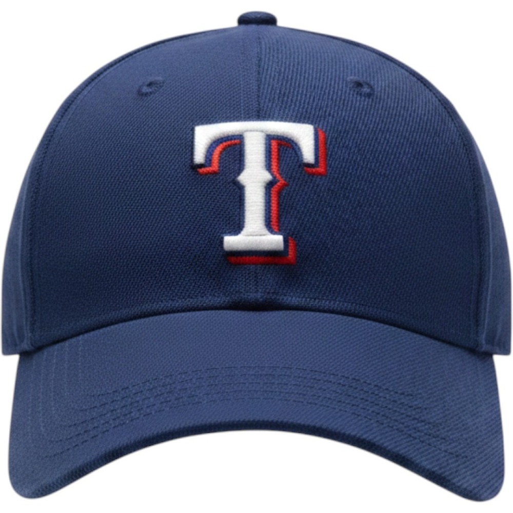 Texas Rangers Hat Mens Blue Adjustable Baseball Cap MLB Sixth Man Promo Logo Top